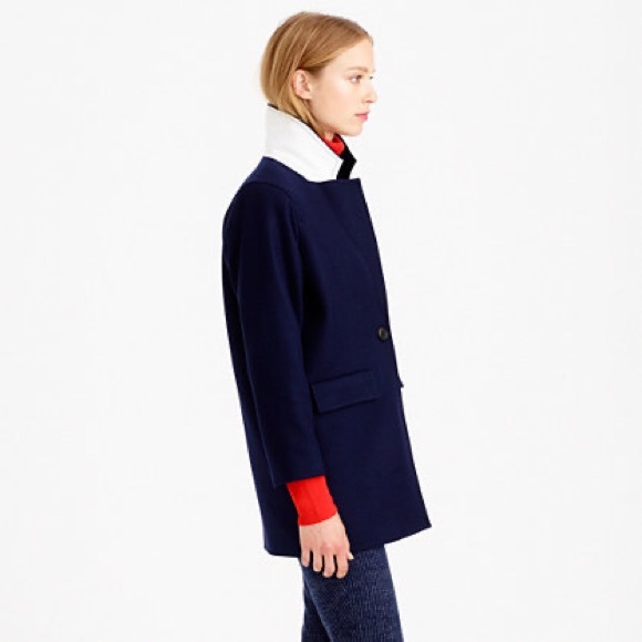 J. Crew Melton Boyfriend Coat - Picture 2 of 8